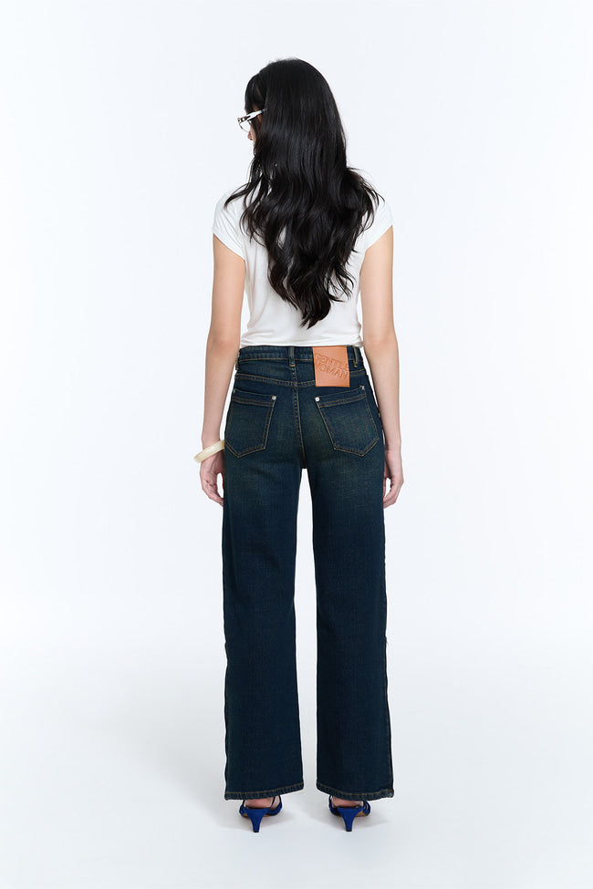 OFFSET STRAIGHT JEANS - GW26496
