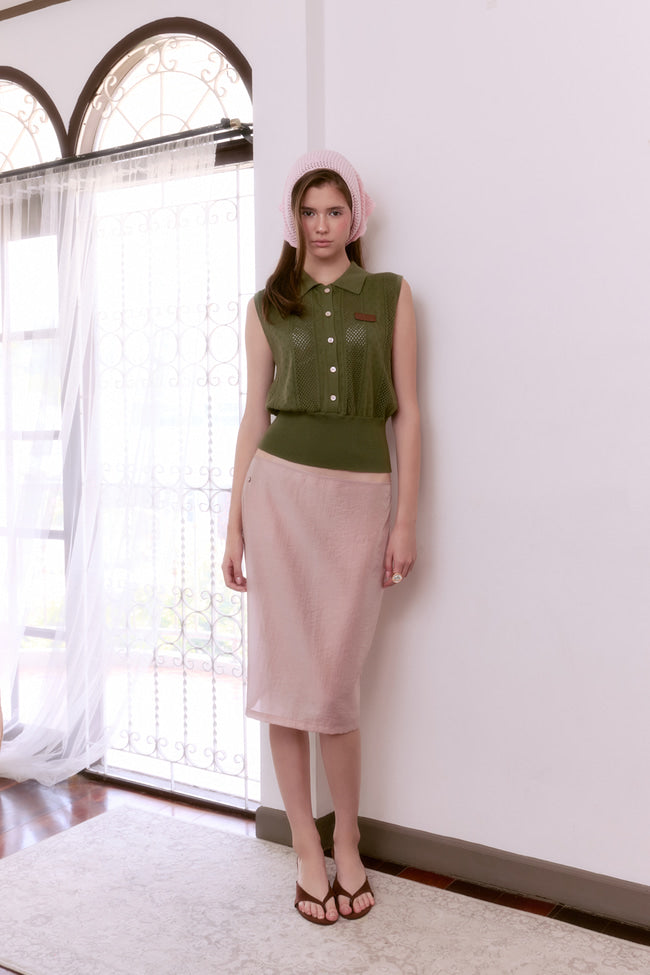 Little Poem Sleeveless Knit Top - GW26398