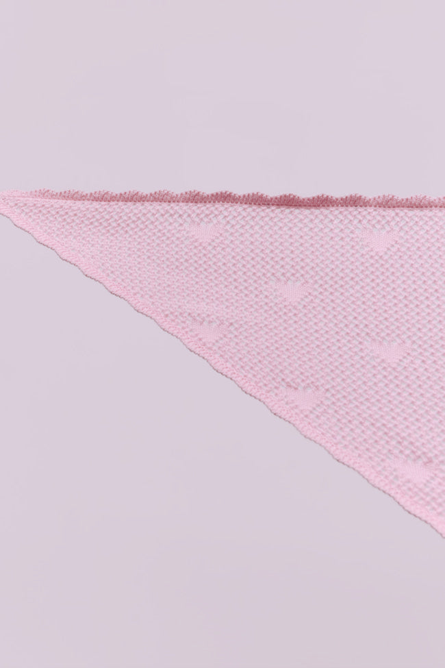 Pointelle Mini Heart Scarf - GW26407