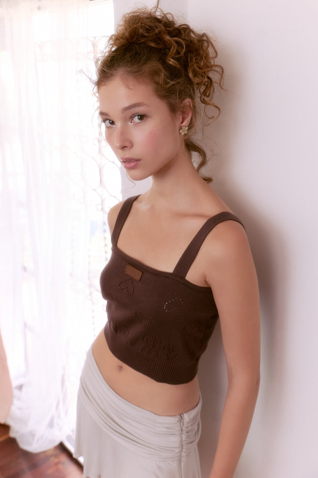 Milky Mocha Pointelle Camisole - GW26402