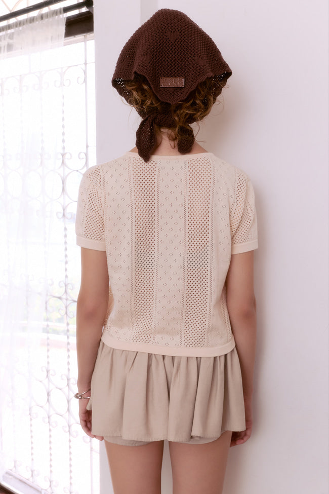 Poem In Beige Knit Top - GW26409