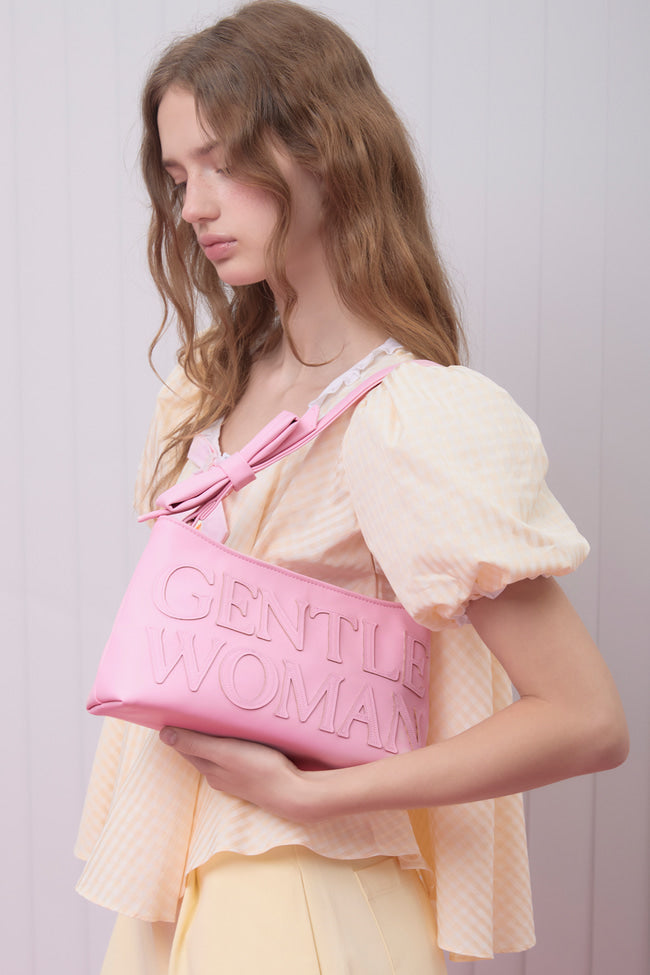 BELLE BOW SHOULDER BAG: PINK - GW27514