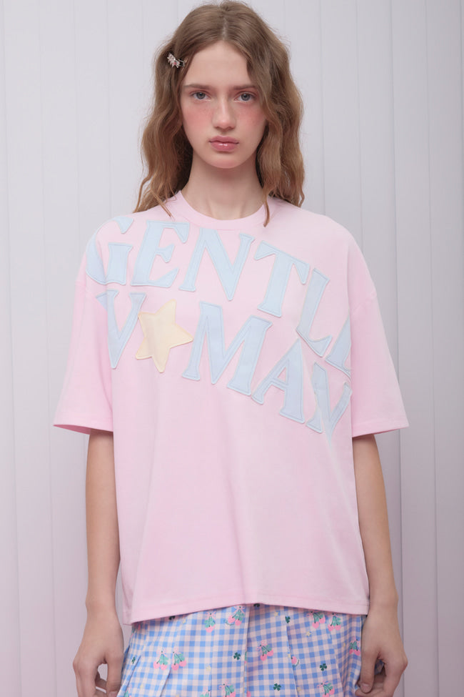 Scrapbook Oversized Tee : Pink - GW27056