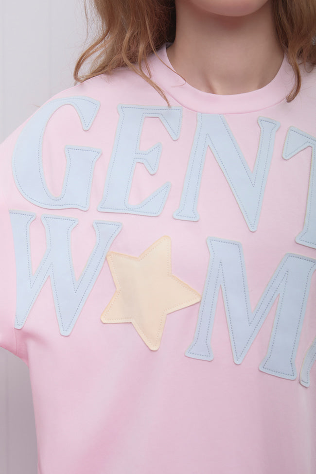 Scrapbook Oversized Tee : Pink - GW27056