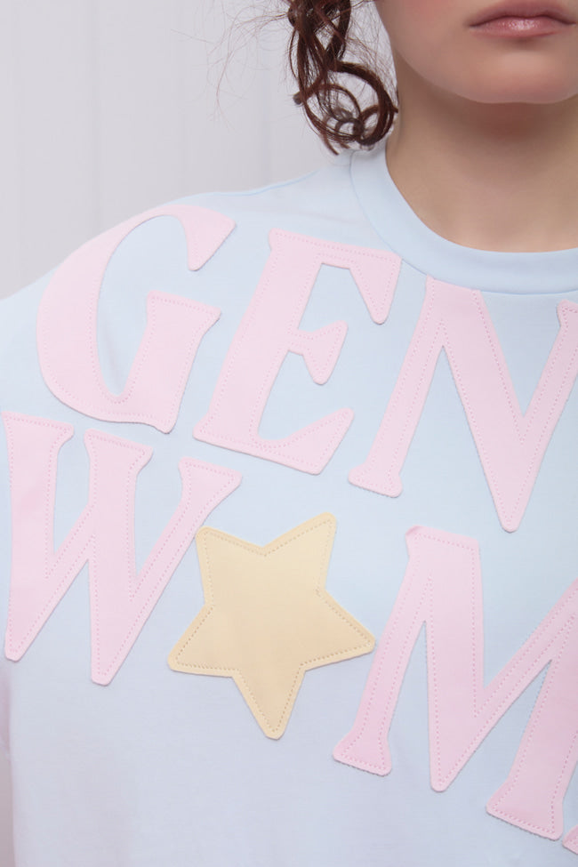 Scrapbook Oversized Tee : Blue - GW27057