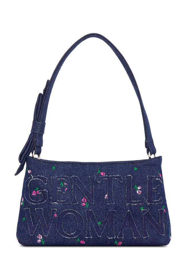 BELLE BOW SHOULDER BAG: NAVY - GW27516
