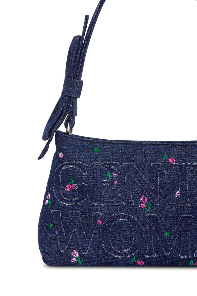 BELLE BOW SHOULDER BAG: NAVY - GW27516