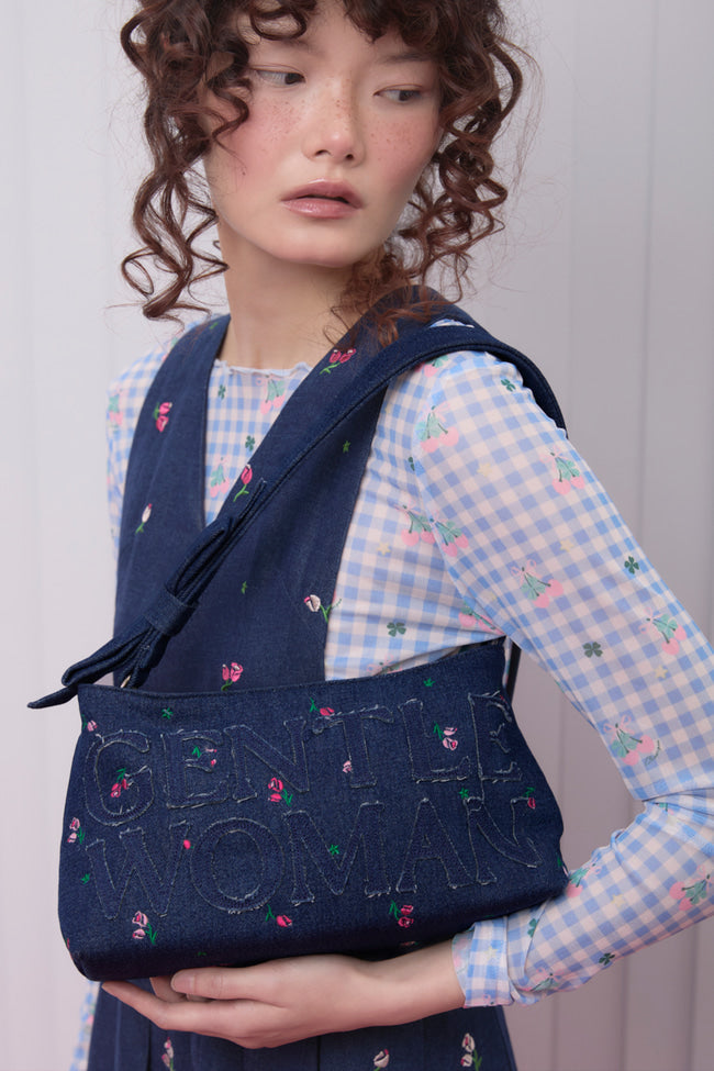 BELLE BOW SHOULDER BAG: NAVY - GW27516