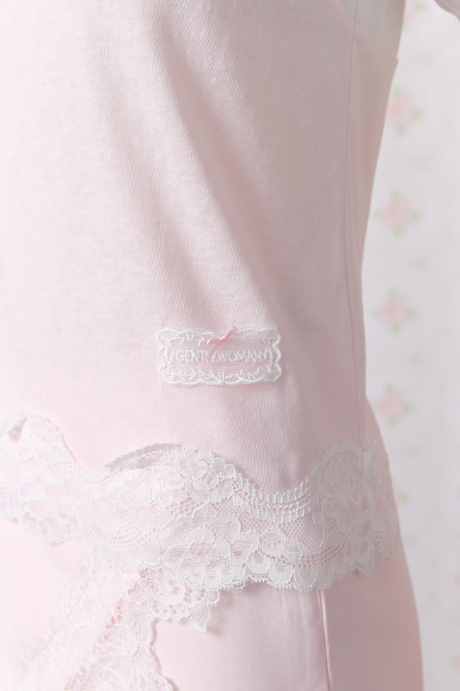 Lace Front Panel T-Shirt - GW27435