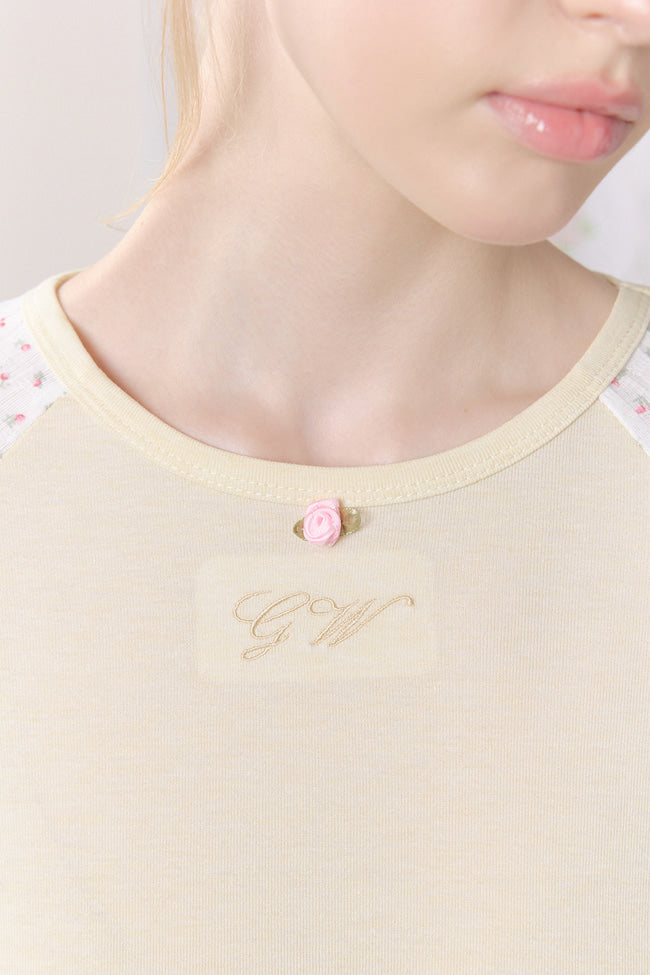 Soft Rosette Long Sleeve Top - GW27418