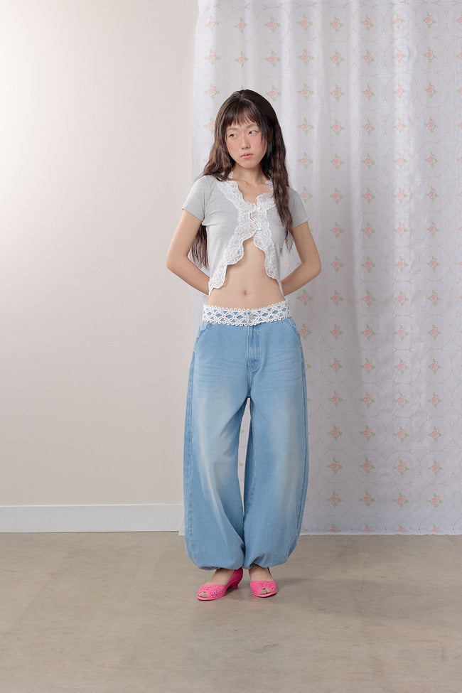 Petaline Lace Baby Tee - GW27432