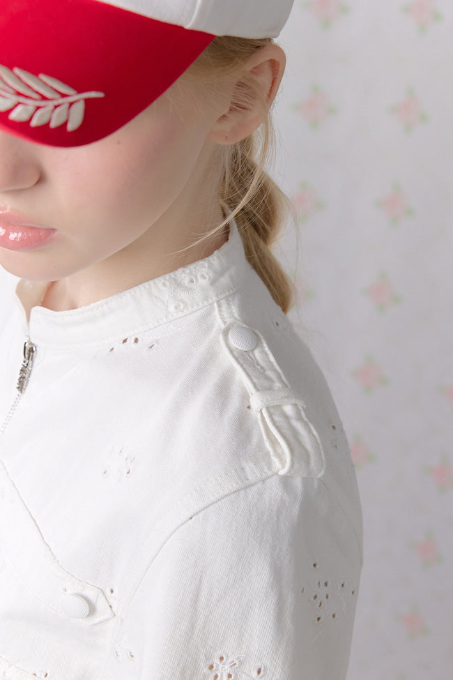 Eyelet Bloom Denim Jacket - GW27407