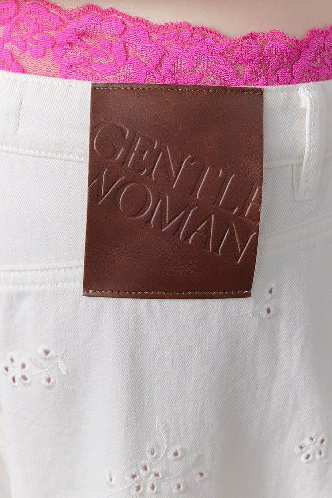Eyelet Bloom Cargo Jeans - GW27408