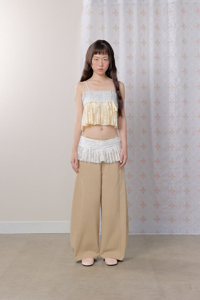 Petal Lace Wide-leg Trousers - GW27425