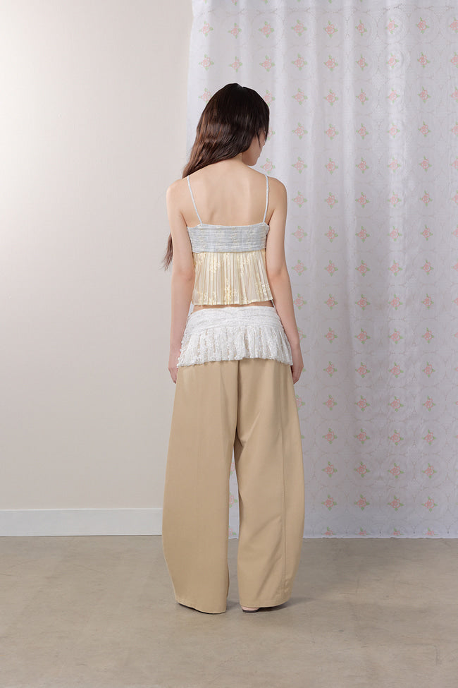 Petal Lace Wide-leg Trousers - GW27425