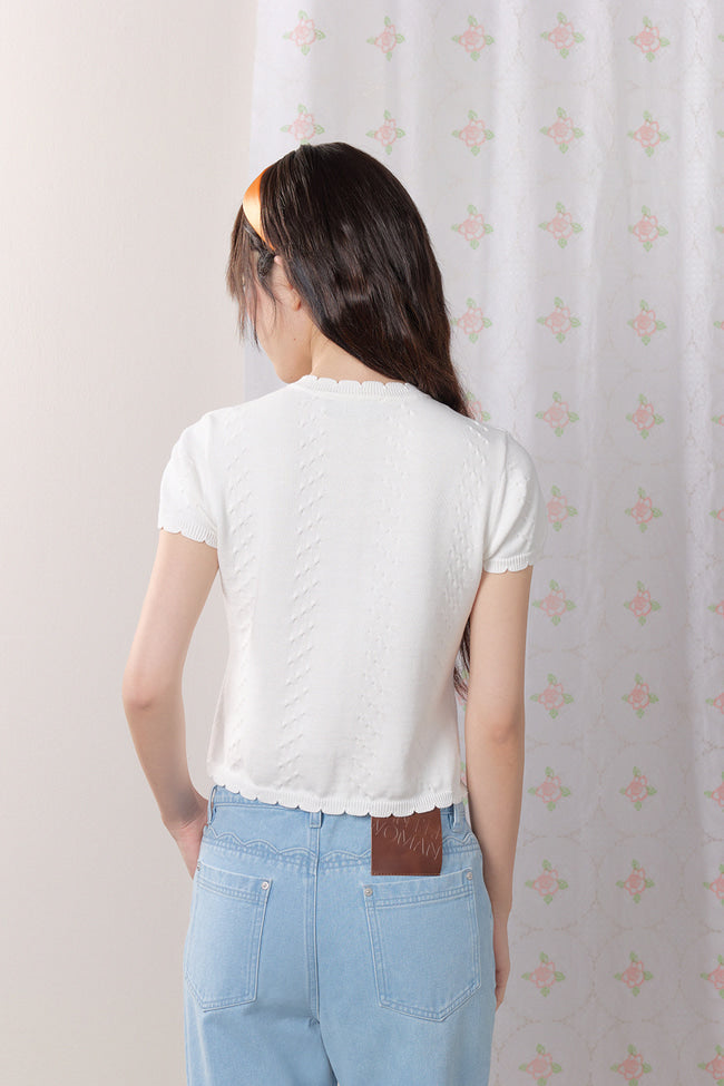 Whisper Bloom Knit Top - GW27401