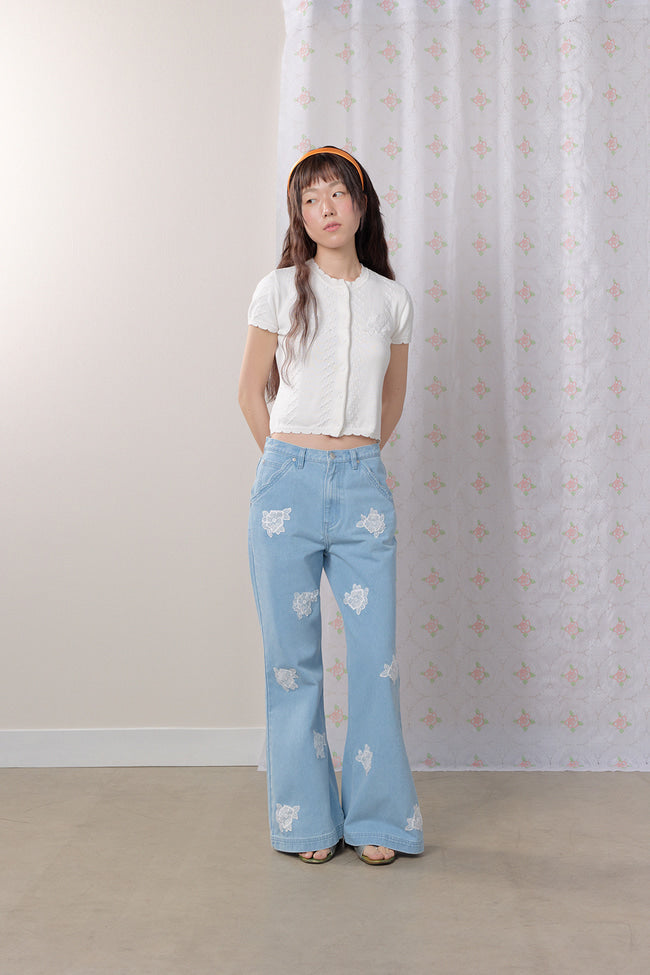 Tender Bloom Flared Jeans - GW27405