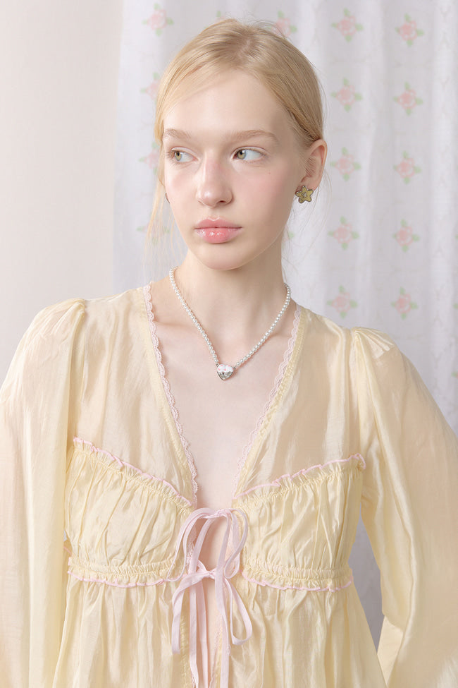 Floral Ribbon Blouse - GW27423