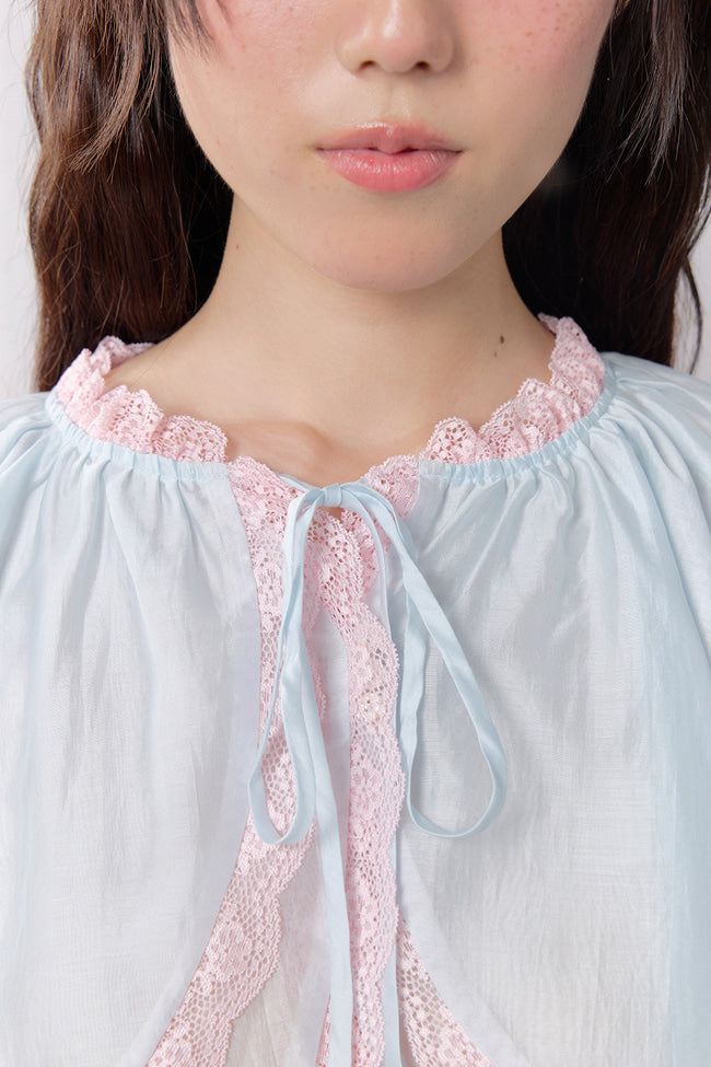 Sheer Ribbon Blouse - GW27445