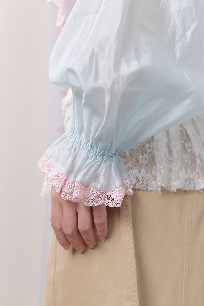Sheer Ribbon Blouse - GW27445