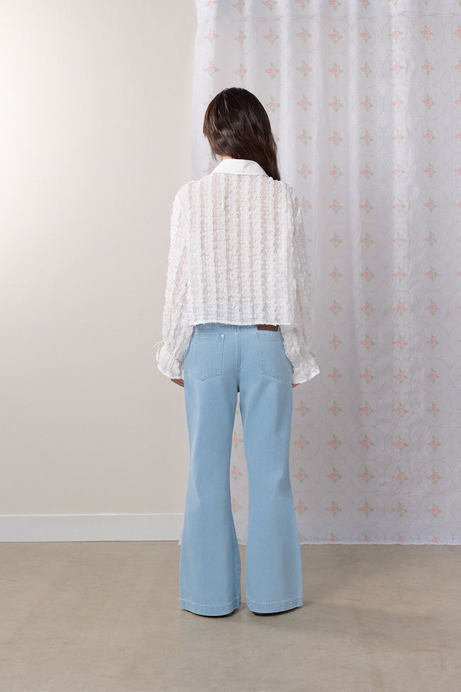 Provence Ruffle Sheer Blouse - GW27420