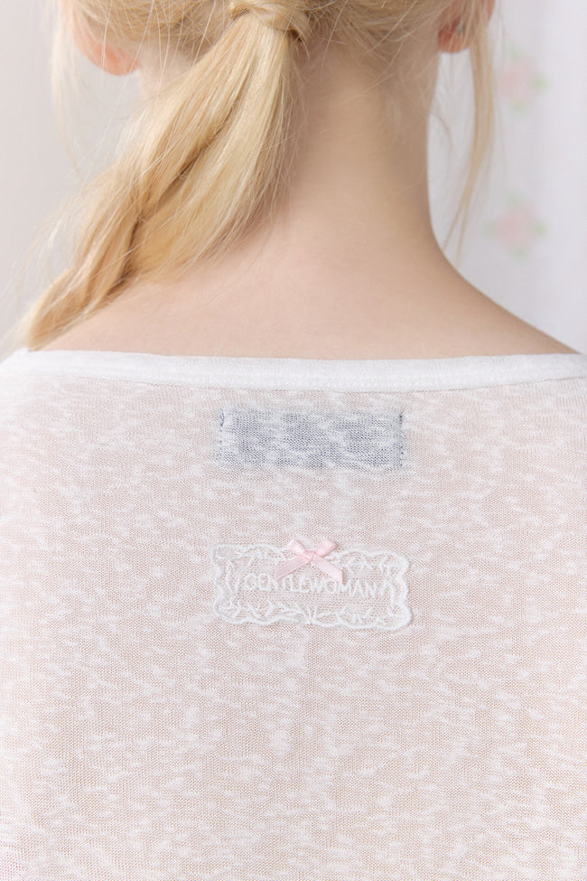 Sheer Floral Lace Top - GW27433