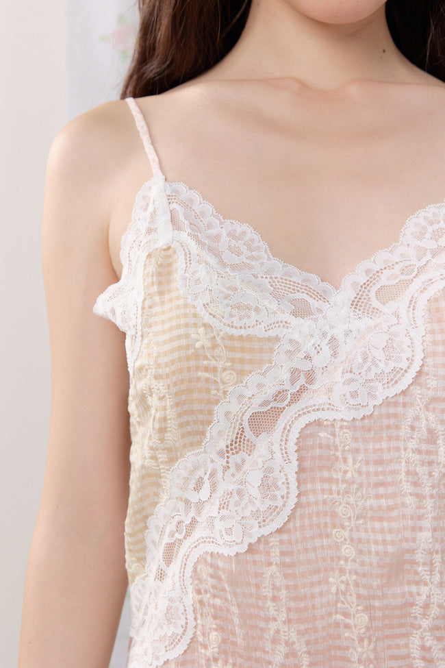 Dentelle Gingham Camisole - GW27415