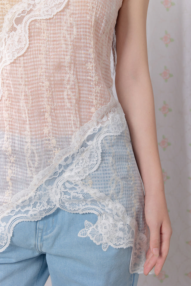Dentelle Gingham Camisole - GW27415