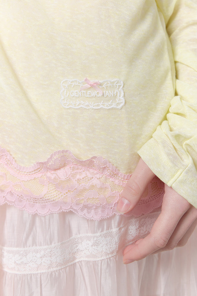 Lace Trim Off-Shoulder Top - GW27434