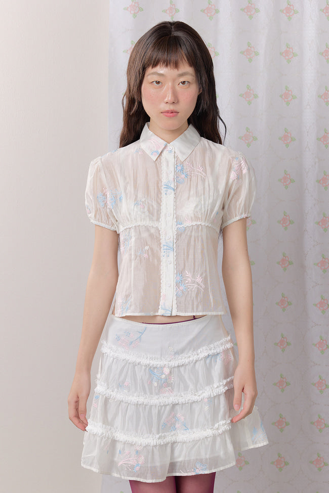 Petaline Embroidered Top - GW27448