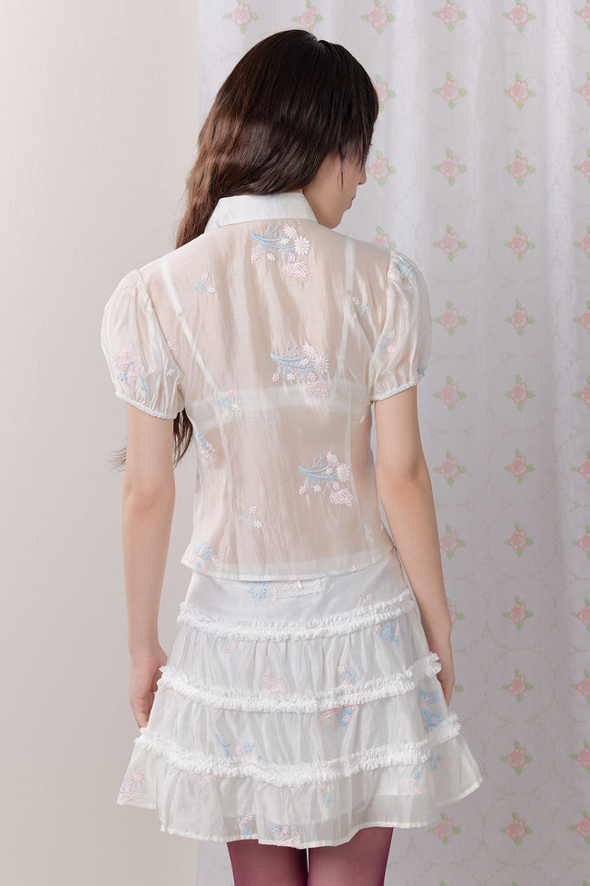 Petaline Embroidered Top - GW27448