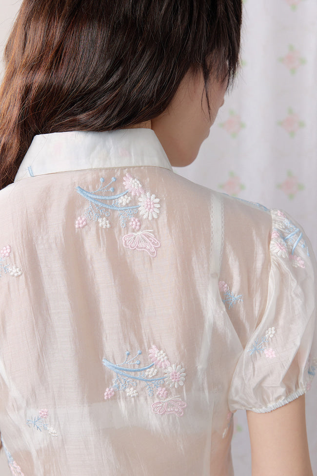 Petaline Embroidered Top - GW27448