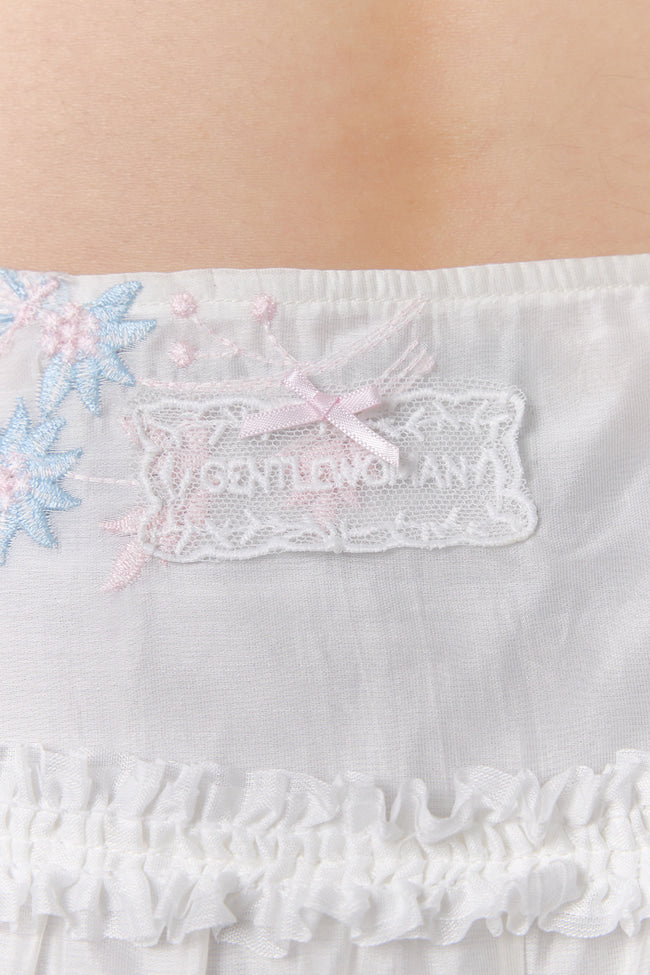Petaline Embroidered Mini Skirt - GW27442