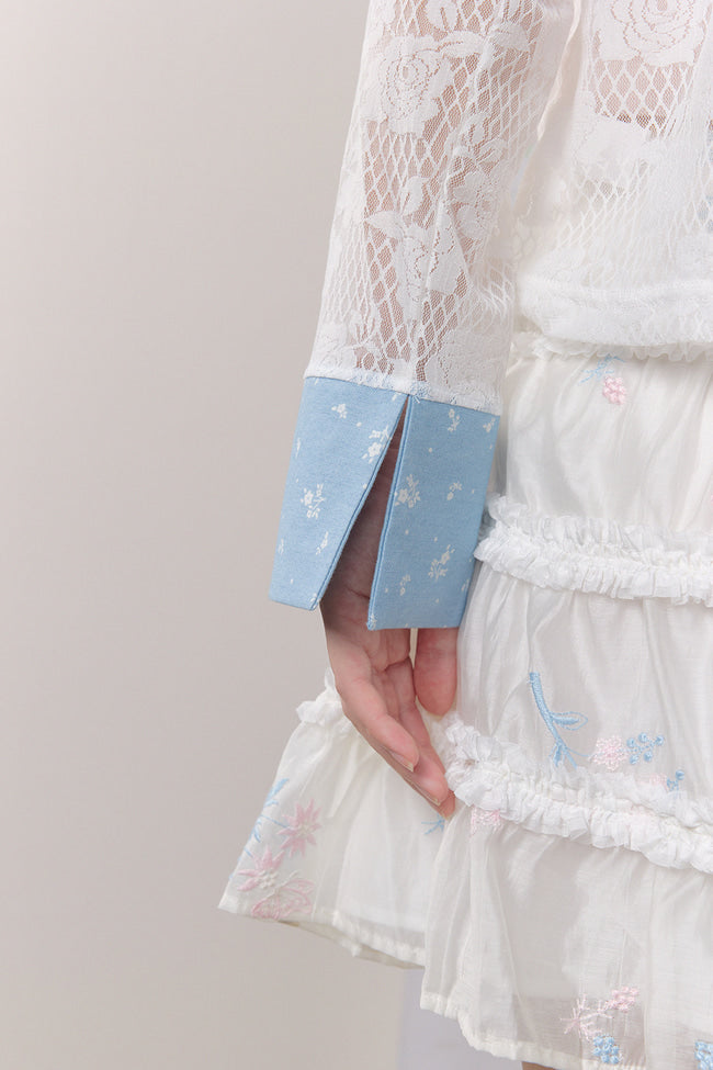 Rosaline Lace Denim Shirt - GW27439