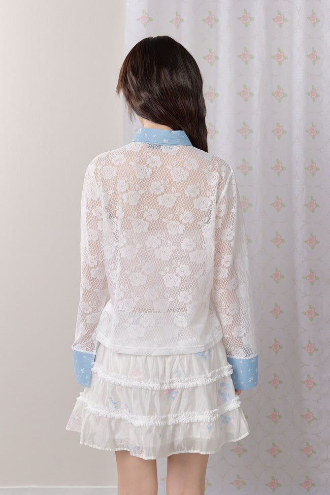 Rosaline Lace Denim Shirt - GW27439