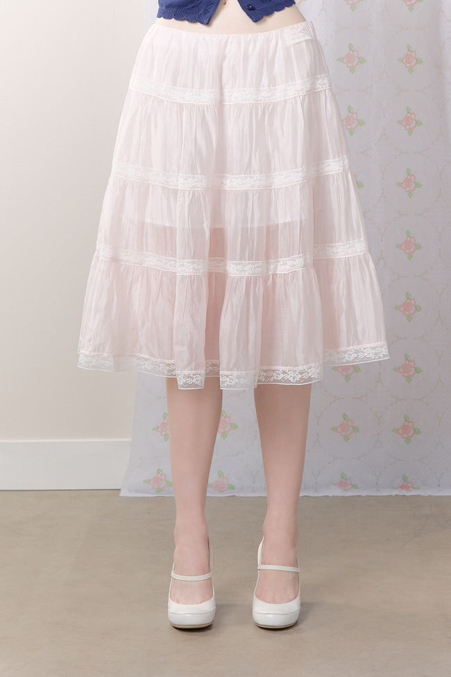 Soft Ruffle Midi Skirt - GW27446