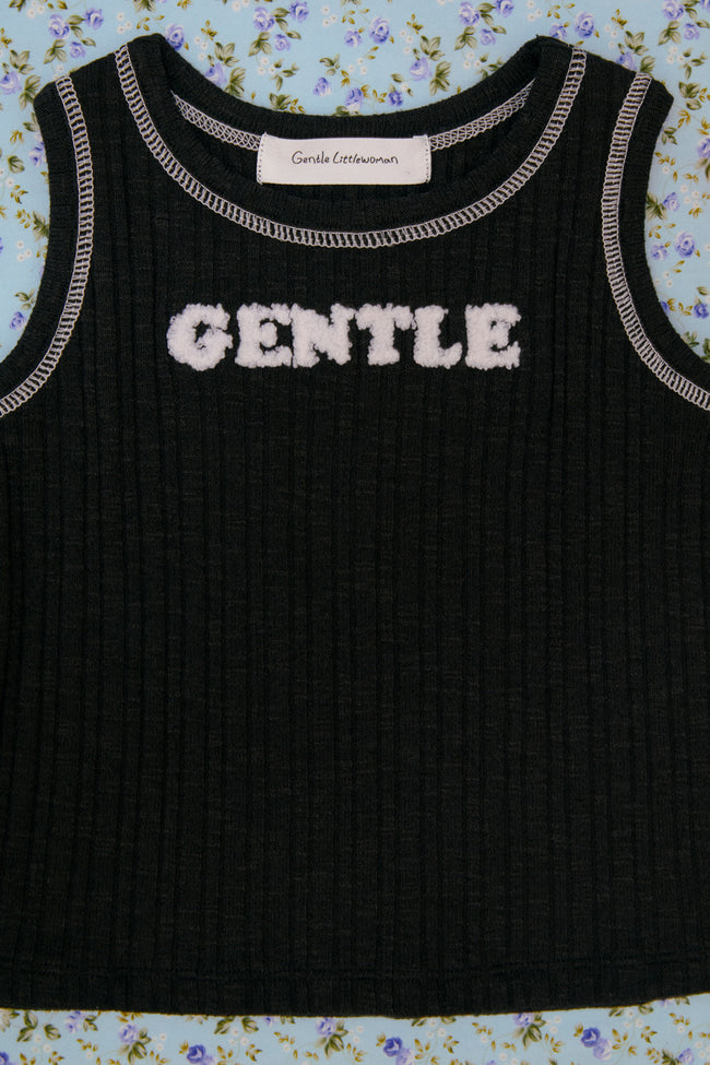 Bloom Reverie Tank Top : Black - LW22522