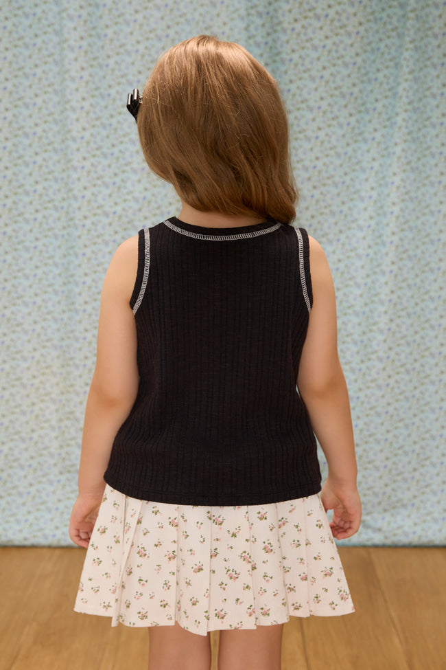 Bloom Reverie Tank Top : Black - LW22522
