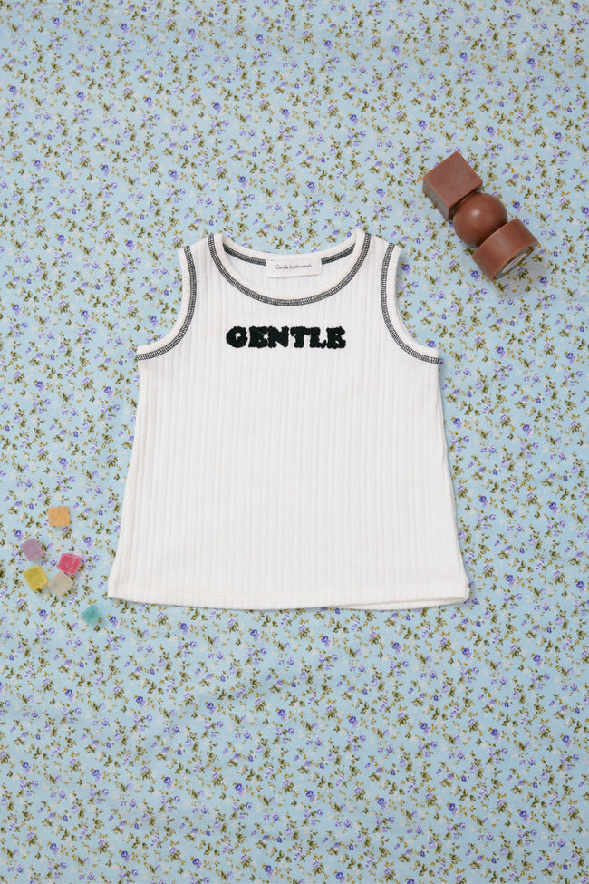 Bloom Reverie Tank Top : White - LW22521